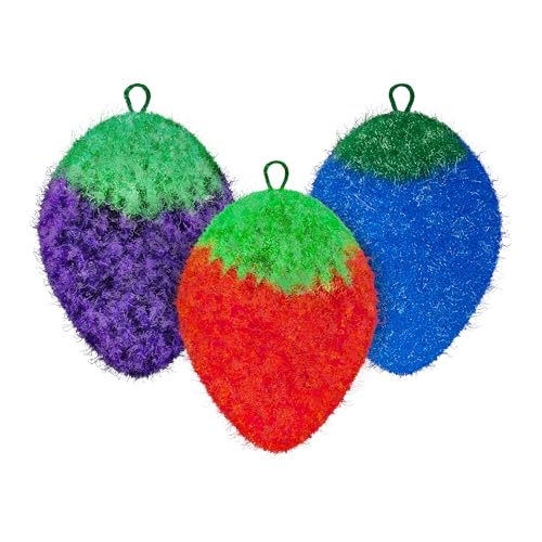 Image of Dish Scrubbie Non-Scratch Dish Scrubber-Long Lasting & Odorless, Safe on Non-Stick, Cast Iron, Glass and Other Surfaces, Reusable Kitchen Sponge Alternative for Kitchen, Bathroom & Floors (Pack of 3)