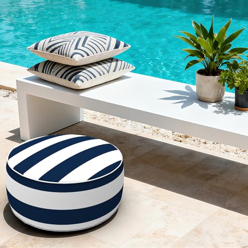 image for LVTXIII Indoor/Outdoor Inflatable Ottoman with Handle D21 x H9 Inch, W