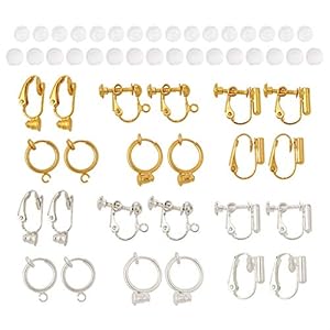 Craftdady 24Pcs Clip-on Earring Converter Gemengde Kleuren Niet-Doorboorde Oorbel Clip Backs met Comfort Earring Pads…