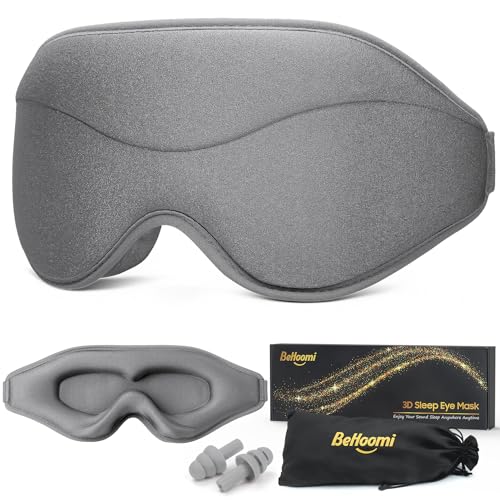 BeHoomi Sleep Mask, Premium Eye Mask for Sleeping, Completely Blackout, Superior Soft Comfort,...