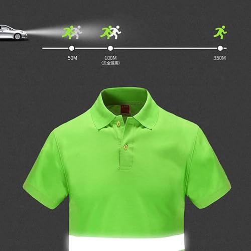 Miniatura 6 de ZANZAN Polo de seguridad de alta visibilidad, camisa de trabajo de construcción con tiras reflectantes para mujeres y hombres, ropa de trabajo