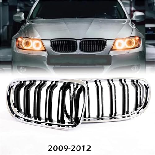 Grille calandre avant BMW E90 E91 LCI 2009-2012 double lamelle noire