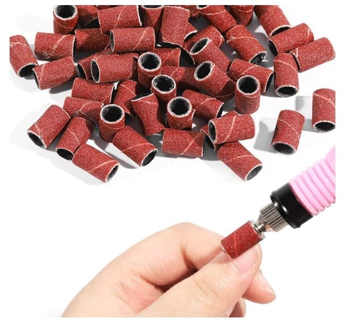 Bolt Bee Sanding Bands for Nail Drills with Mandrel Nail Drill Bits |100 Pieces Nail Sanding Bands For Manicure,Pedicure | Professional Remove Gel Acrylic Cuticle Nail File Bit Tools for Home,Salon-image-43