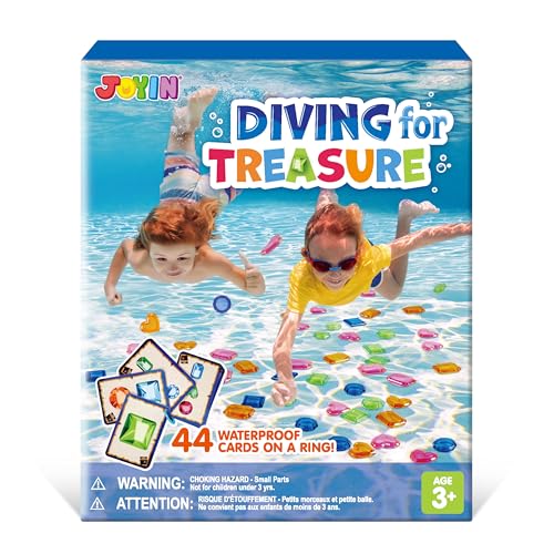 JOYIN Tauchspielzeug für Kinder,Pool Spielzeug mit Netzbeutel, Unterwasser-Suchspielset mit Edelsteinen, Schwimmspielzeug für Kinder, Geschenkidee für den Sommer