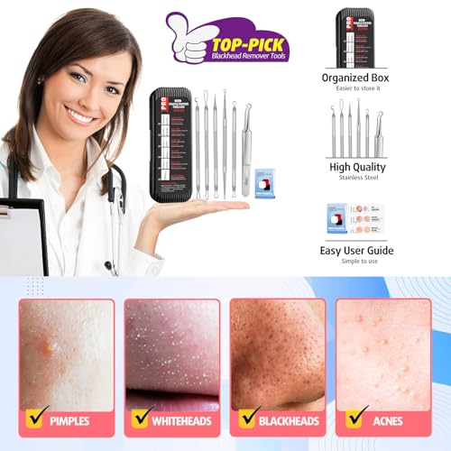 Cbiumpro BLACKHEAD REMOVER PIMPLE POPPER KIT Blackhead Remover Tools thumb #1