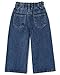 KIDSCOOL SPACE Baby Girls Jeans,Toddler Elastic Waist with D-Ring Slant Pockets Wide-Leg Denim Pants,Blue,2-3 Years