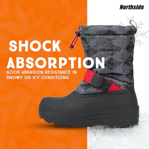 Image of Northside Frosty Insulated Winter Snow Boots for Girls and Boys with Rugged, Water Resistant Nylon Upper, Quick-Drying Lining, Removable EVA Insole, and Durable TPR Outsole