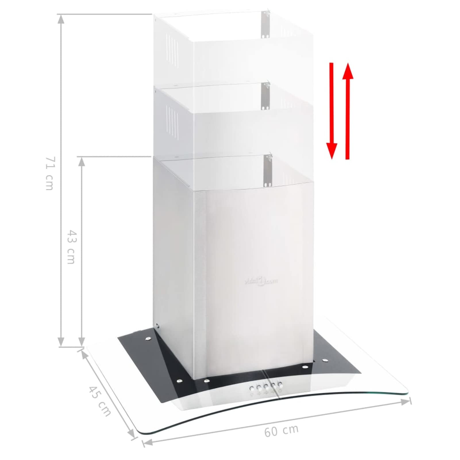 ShGaxin Okap próżniowy ścienny 60 cm ze stali nierdzewnej 756 m³/h LED, kuchnia i jadalnia, sprzęt AGD, okapy kuchenne-50667