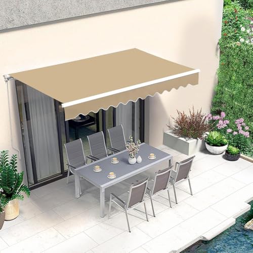 Tela retráctil impermeable para lona de toldo de patio exterior transpirable anti rayos UV duradera