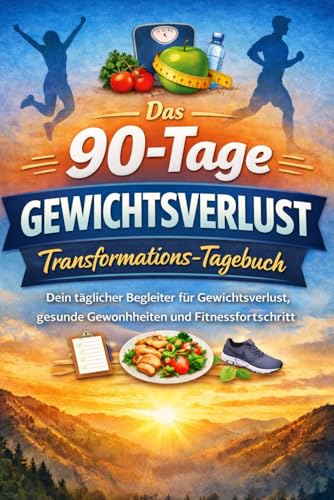 Das 90-Tage Gewichtsverlust Transformations-Tagebuch: Dein täglicher Begleiter für Gewichtsverlust, gesunde Gewohnheiten und Fitnessfortschritt
