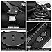 Record Player Wireless Output Turntable Carbon Fiber Tonearm Vinyl Player Aluminium Platter Belt-Drive LP Turn Tables 2 Speed RPM Phono RCA Line Output AT-3600L MM Cartridge Audio Sound Pure Black