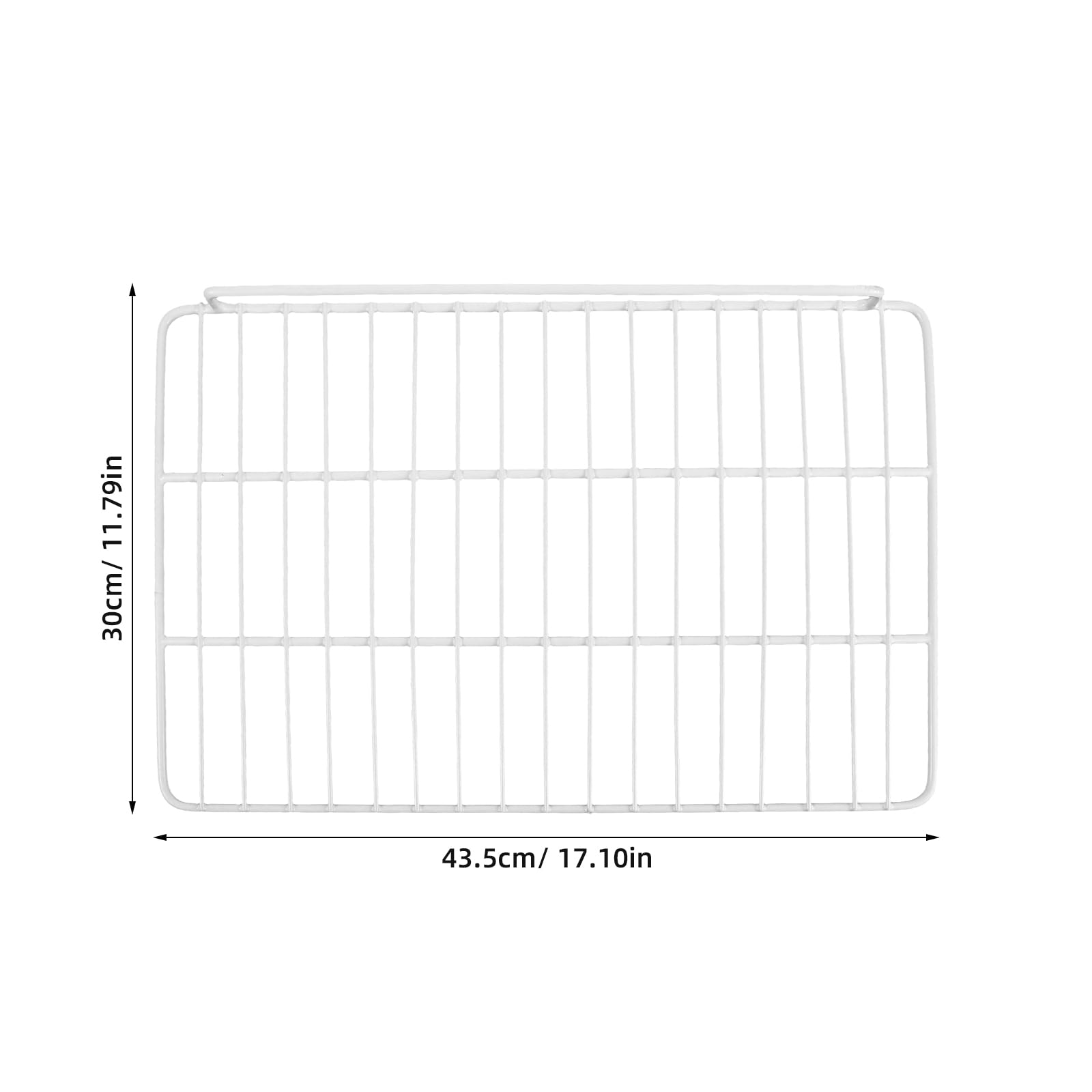 Ripiano Congelatore in Metallo 43,5X30 CM Barriera Laterale, Divisorio per Armadio Verticale e Organizer Contenitori per Freezer e Mini Frigorifero