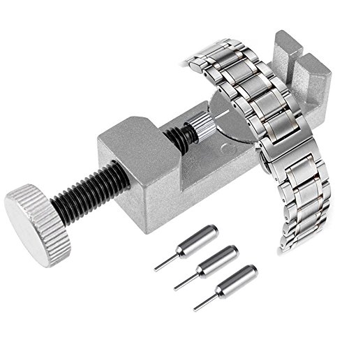 Réparation MontresLien Pin Remover Chasse Chasse Goupille Montre Kit avec 3 Pins Supplémentaires Chasse Goupille Montre Professionnel pour Horloger Cover