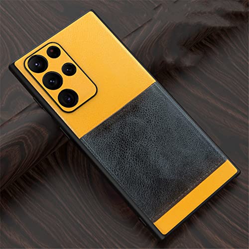 Coque Samsung S22 Ultra jaune avec protection appareil photo anti-rayures