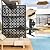 72 Inch Metal Outdoor Privacy Screen Panel, Decorative Privacy Fence for Patio, Garden & Yard, Trash Can Fence Screen, Freestanding, X-Black