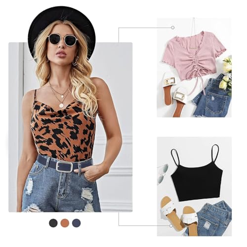 Image of WHIPPY Women Leather Belts for Jeans Pants Fashion Dress Belt for Women with Solid Pin Buckle