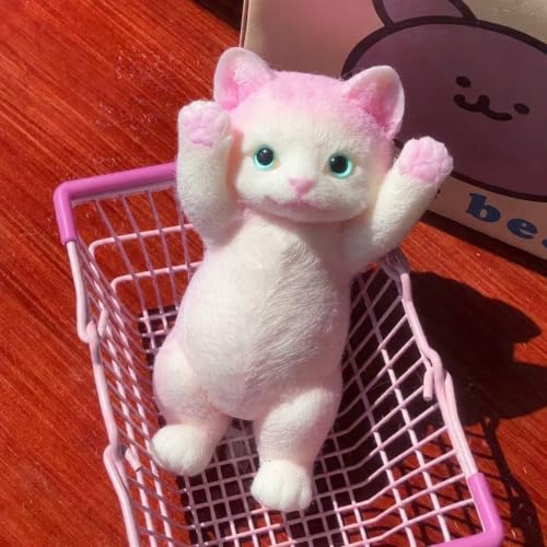 YOKUSHI Cat Taba Squishy Animal Fidget, Cute Kawaii Squishies Pinch Family Slow-Rising Squeeze Ball for Adults
