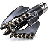 3 Wing Water Well Drill Bit, Carbide Alloy Well Drilling Bit for DIY Water Well Drilling Kit, 1 Inch/32mm Connector Replacement for Electric Drilling Rig, Soil Sand Limestone, Black (60mm)