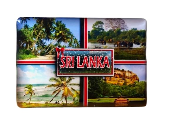 Sri Lanka Sri Lanka Souvenir   Imán de nevera de Sri Lanka, recuerdo de viaje de Sri Lanka, regalo para viajeros del océano Índico
