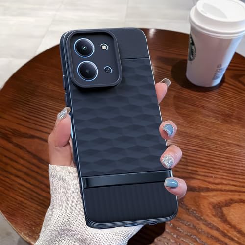 Image of Pikkme Back Cover for Redmi 15C 5G Camera Protection 3D Hexa Cube Design Silicone Protective Bumper Case (Blue)