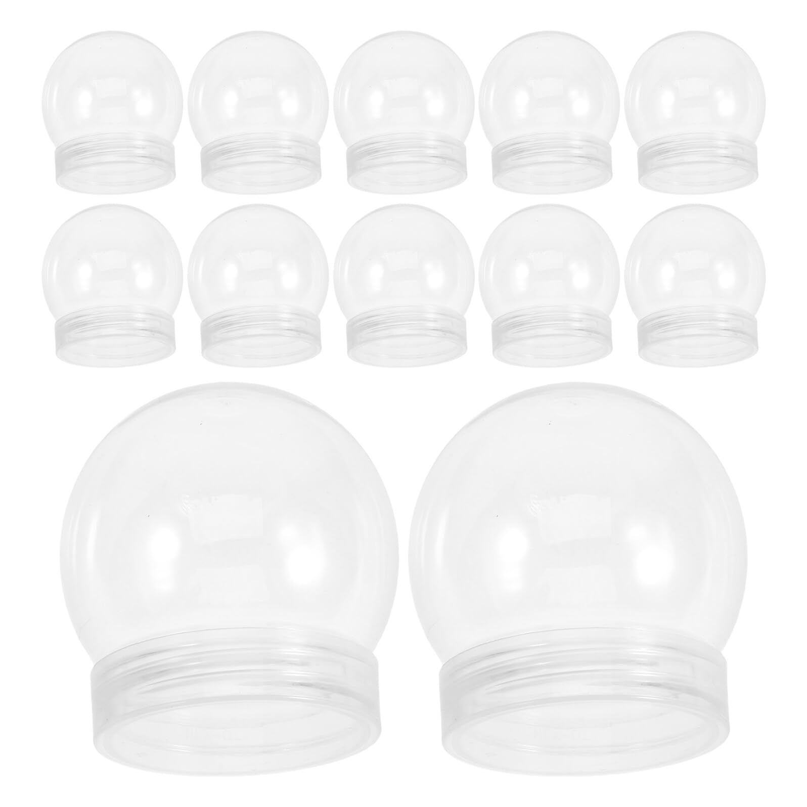 Bolas de nieve transparentes de plástico de 150ml Veemoon para manualidades navideñas 24 uds