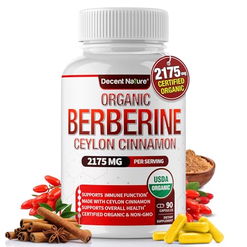 DECENT NATURE Organic Berberine with Ceylon Cinnamon