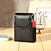 PU Leather Cigarette Box Case with Pouch Lighter Holder Cigarette Case Wallet Design for Men and Women Unisex (Black)