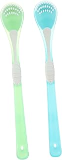 Healeved 2 Pçs Escova Raspador De Língua Limpador De Metal Raspador De Língua Para Adultos Raspador De Língua Para Crianças Ferramenta De Raspagem De Língua Raspador Dental De Metal Escova