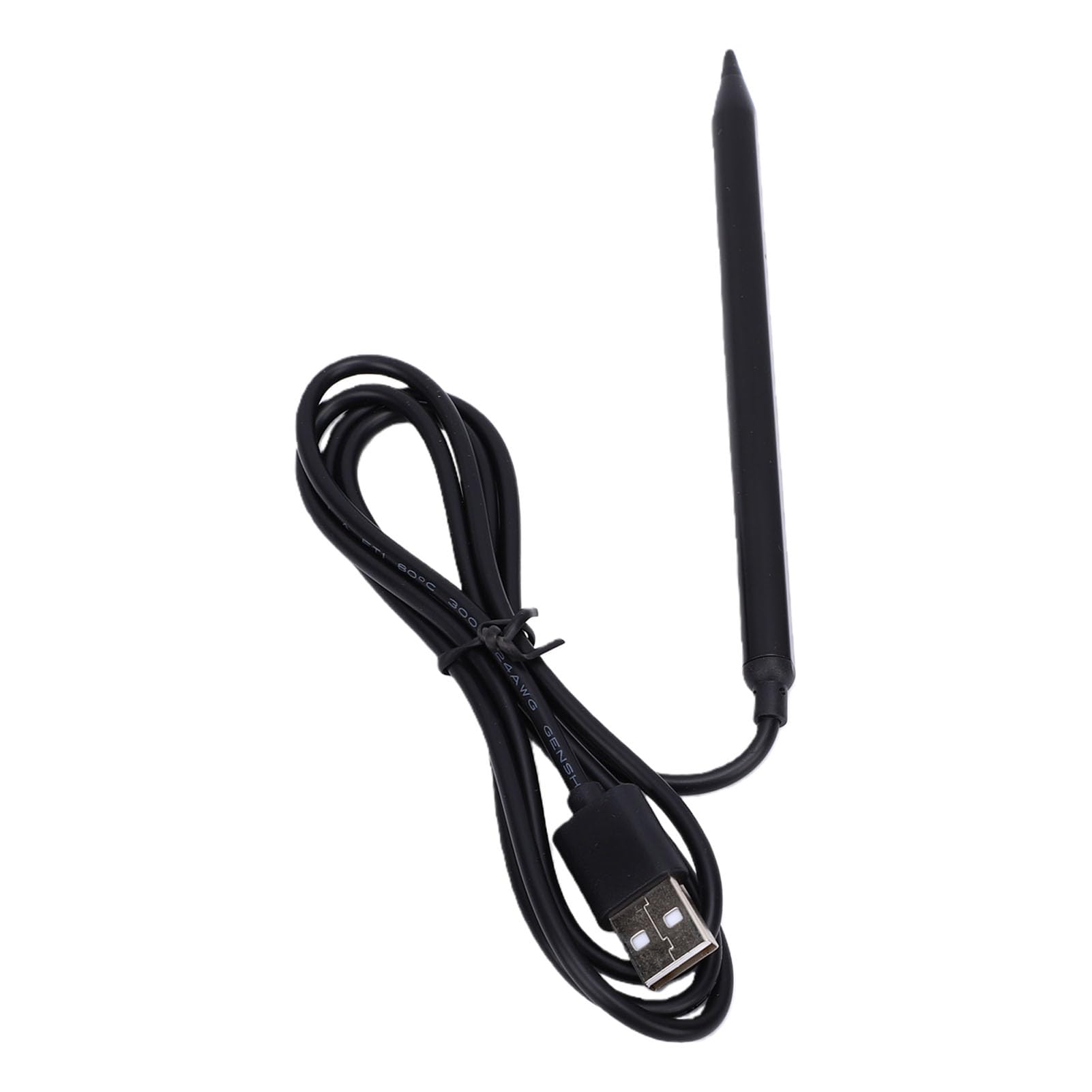 Alomejor Lápiz óptico Alimentado por USB Pantalla Táctil Capacitiva Industrial de Alta Sensibilidad para Tabletas y Teléfonos Negro 1 M (0442 Conector de Interfaz USB Negro en Uso)