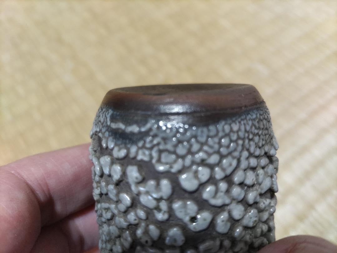 古薩摩 鮫肌釉 茶入　古裂・仕覆付 江戸時代 Amazon.co.jp: 古薩摩 鮫肌釉 茶入 古裂・仕覆付 江戸時代