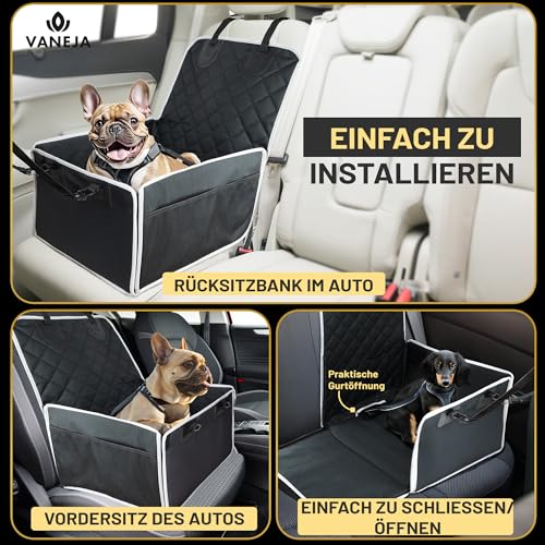 Hundeautositz fürs Auto – Sicher & wasserdicht – TÜV-geprüft – für kleine & mittlere Hunde