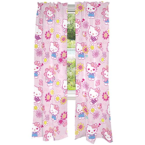 Franco Ensemble de Rideaux de fenêtre pour Chambre d'enfant Hello Kitty 208,3 x 213,4 cm