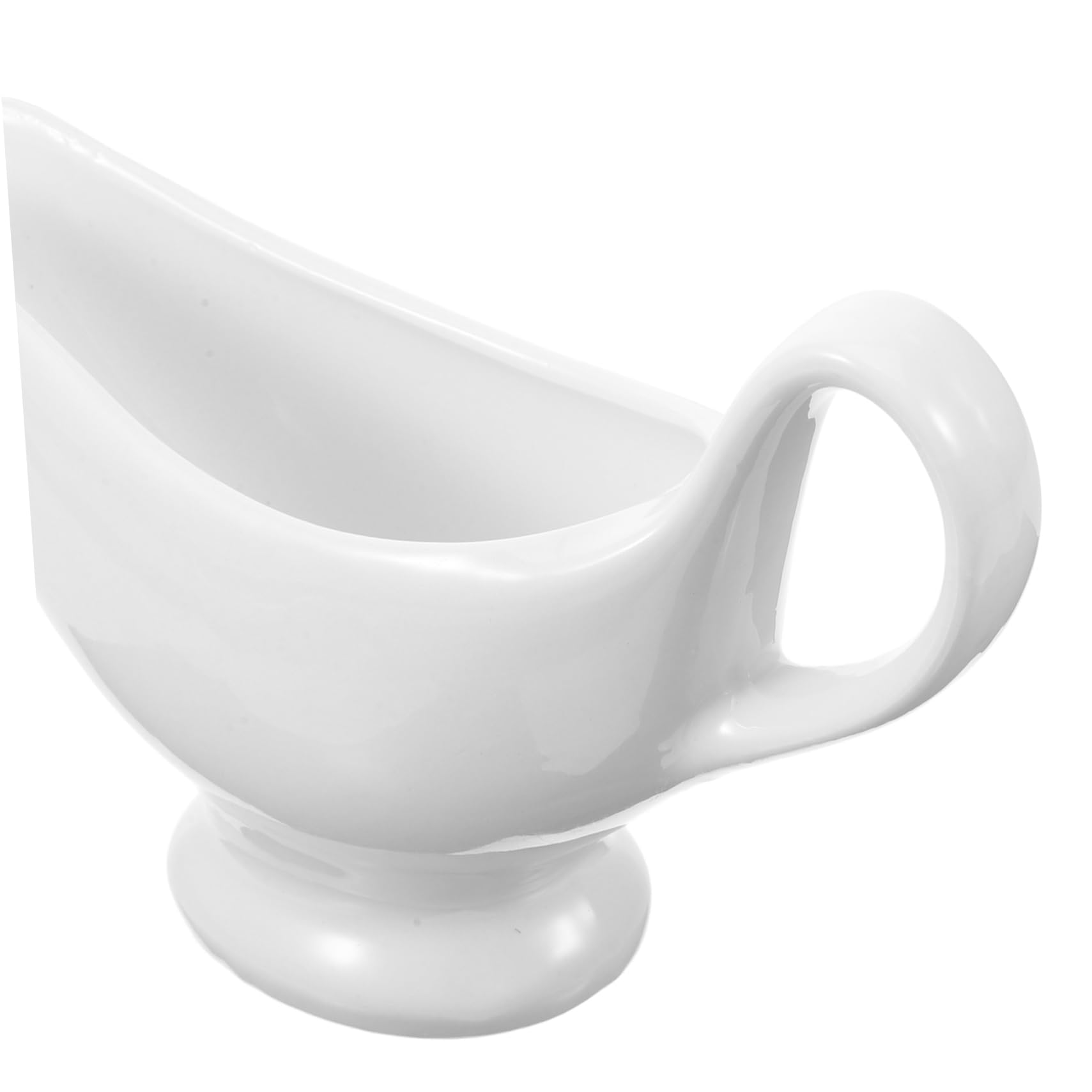 Alipis 5 Pièces Vaisselle en saucière récipient plat beurre à tartiner soucoupe beurrier double Assiette à sauce en céramique Saucière en céramique pichet à crème pichets de sauce blanche