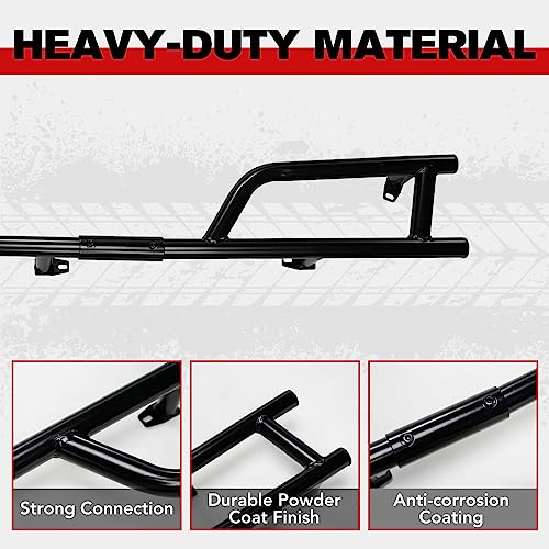 HAKA TOUGH Rock Sliders for Polaris General XP 4 1000 2020-2024 Nerf Bars for General 4 1000 Accessories Tree Kickers Anti-Corrosion Coating