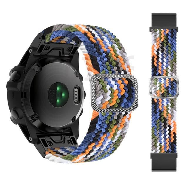 Correa de nailon de 26 mm para Garmin Fenix 7X y 6X en color ágata con cierre rápido
