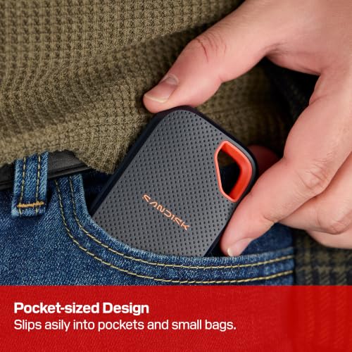 Image of Sandisk 500GB Extreme Portable SSD, Up to 2000MB /s Transfer Speed-New Model