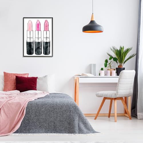 Image of 'Three Pink Lipsticks'| Framed Giclee Art