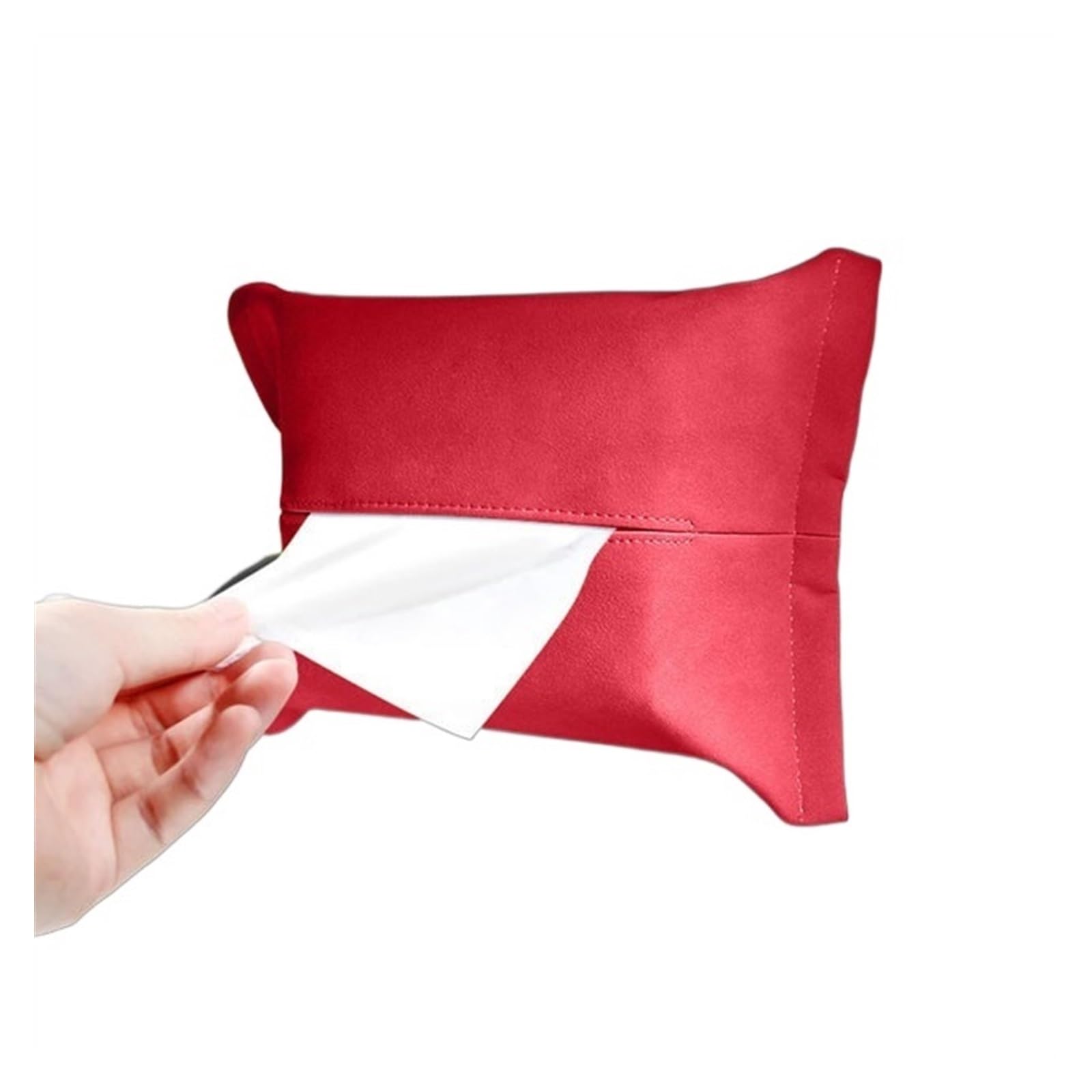 Tissue Holder Tissue Storage Bag For Seat Accessories Box Facial Box Decor(Red)