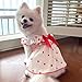 Dog Spring Bow Dress Dog Boy Girl Dogs for Indoor and Outdoor Use Princess Clothes Outfit for Pet Red Heart Pet Dress