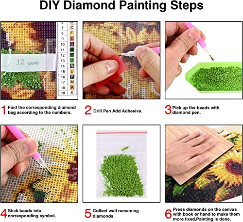 Image of Street27 5D DIY Diamond Painting Kits for Adults Kids, Flag and Dog Full Drill Embroidery Cross Stitch Crystal Rhinestone Paintings Pictures Arts Wall Decor Painting Dots Kits 11.8X11.8 inch (Flag and Dog)