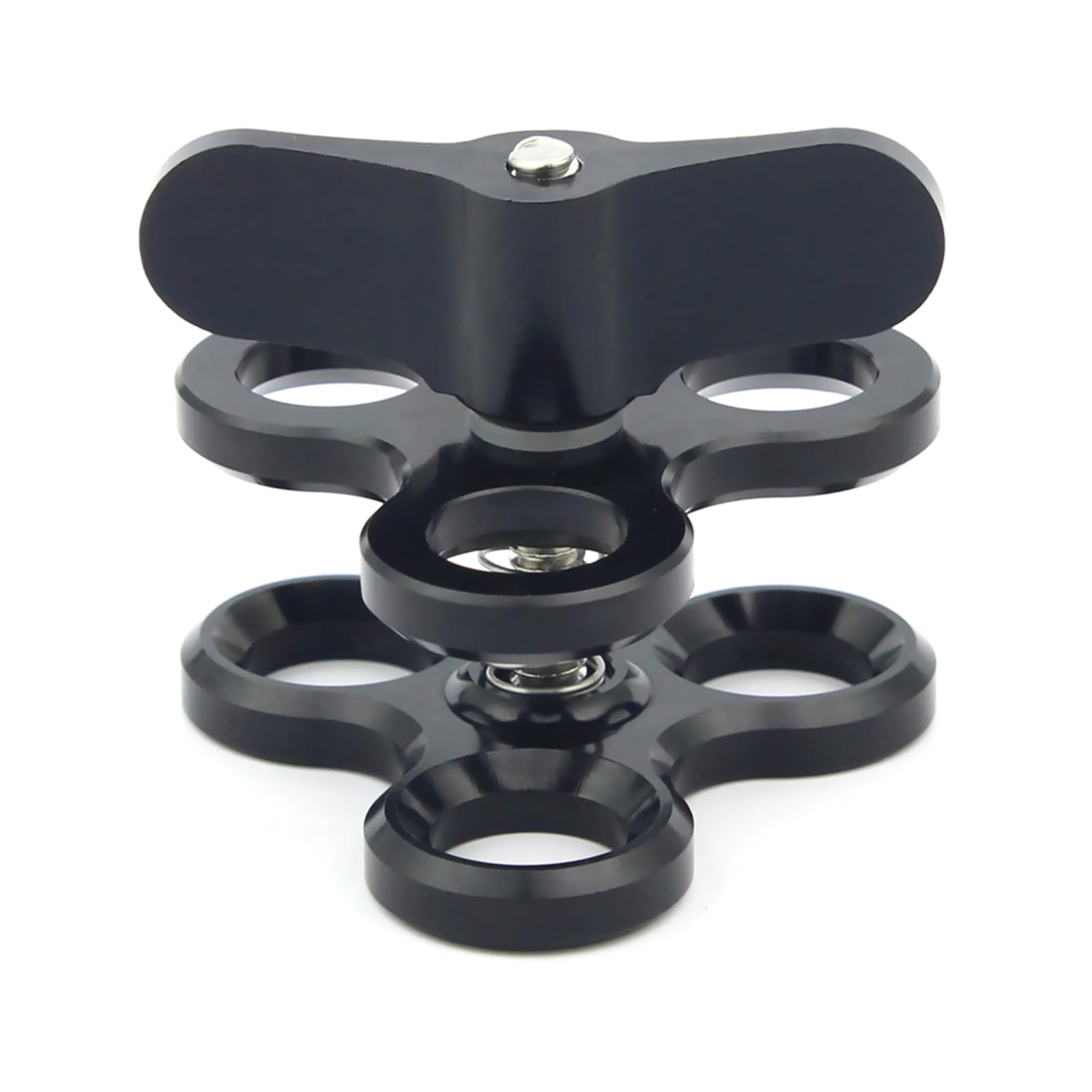Aluminum Alloy Triple Ball Clamp Mount Diving Butterfly Camera Clip for Underwater Camera Waterproof Case Video Flash