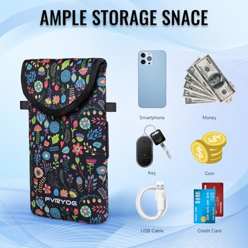 Image of Neoprene Phone Sleeve Pouch Case Bag for Men Women w /Crossbody Strap /Neck Lanyard for iPhone 17 /16 /15 /14 Pro Max, Samsung S25,Pixel 10
