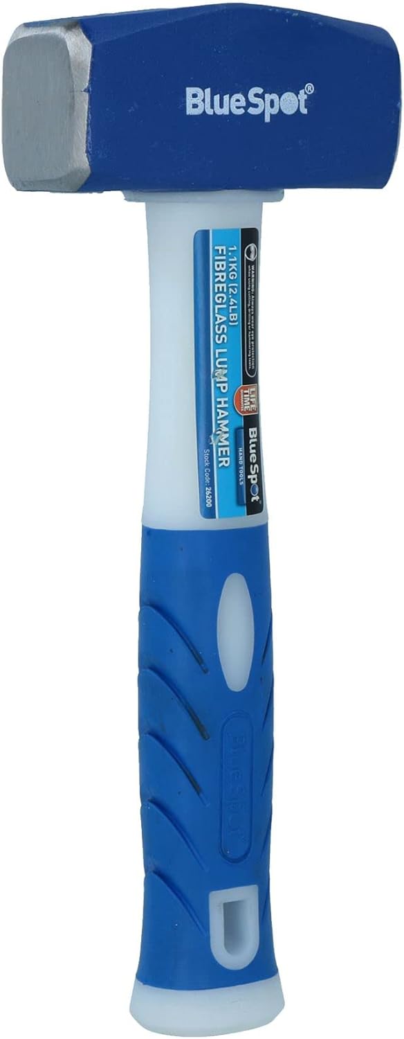 Double Faced Fibreglass Shaft Lump Sledge Hammer 2.4lb / 1.1KG TPR Handles