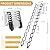 12 Steps Attic Ladder Pull Down System, 138" H Thicken Wall-Mounted Retractable Attic Stairs with 2 Handrails, Telescoping Access Ladder with Anti-Slip Steps, Folding Attic Staircase for Home Indoor