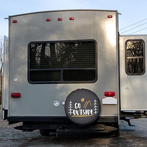 Image of Delerain Spare Tire Covers Go Outside Waterproof Dust-Proof UV Sun Wheel Cover Universal Fit for Trailer, RV, SUV, Truck and Many Vehicle (17 Inch for Diameter 31 inch-33 inch)