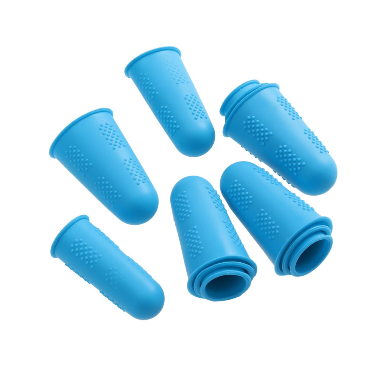 FOMIYES 2sets Fingertip Sleeve Electronic Repair Finger Cots Flexible Finger Cots Finger Cots for Dirty Work Painting Finger Cots Fingertip Gloves Non-Slip Protectors Blue 12pcs*2