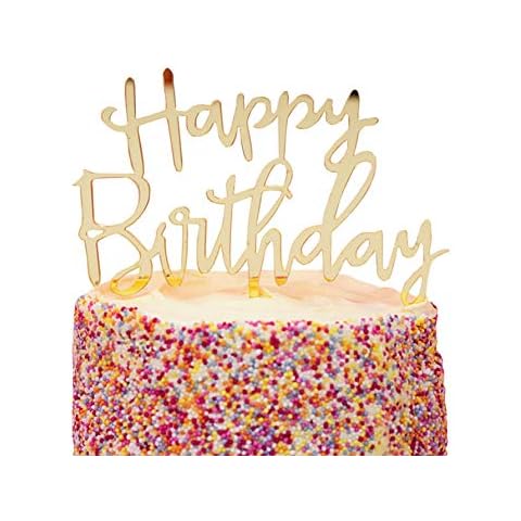 Talking Tables Gold Happy Birthday Topper Cover