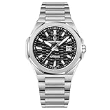 Pagani Design YS023 - Reloj mecánico automático para hombre, movimiento japonés, acero inoxidable de 41 mm, resistente al agua hasta 100 m, calendario deportivo luminoso, reloj de pulsera para hombre