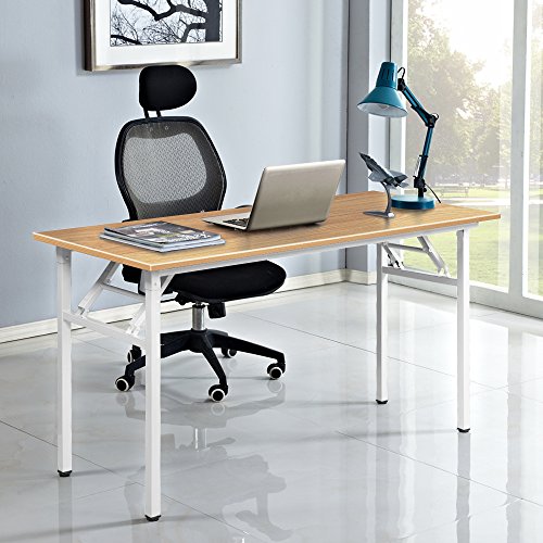 Need 47 Inches Computer Desk Office Desk Folding Table With Bifma Certification Computer Table Workstation,Teak White Ac5Bw-120 #TOP4