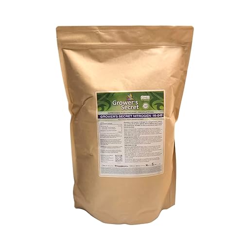 5lb Nitrógeno Orgánico 16-0-0 Grower's Secret Fertilizante de jardín soluble en agua de grado de granja con aminoácidos a base de soja Bueno para